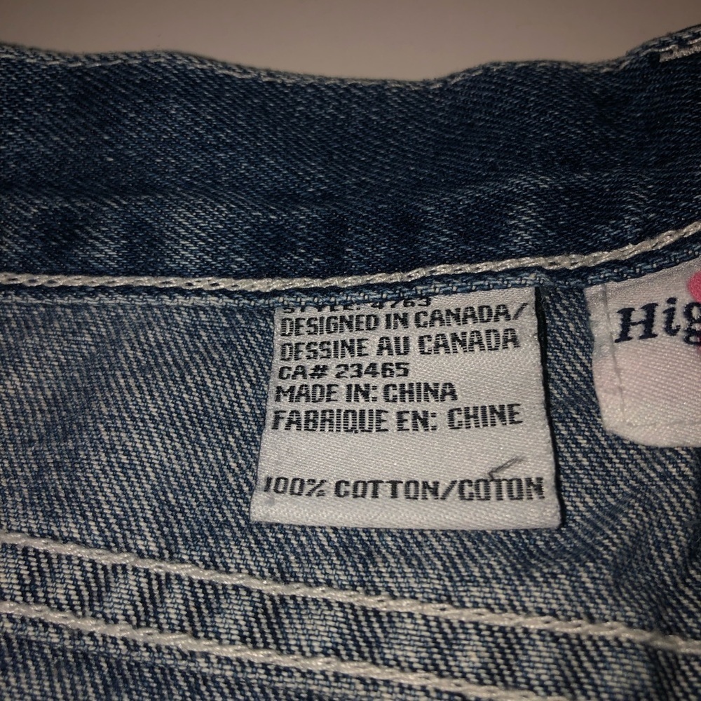 Vintage Higher State Jean skirt with flower embellishments. Pockets , zipper. - Picture 5 of 8